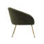 Chaise d'appoint rembourrée en tissu avec pieds chromés dorés-2133481356