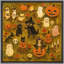 Mignon fantôme, impression sur toile encadrée, décoration murale d'Halloween-118760050-118760052