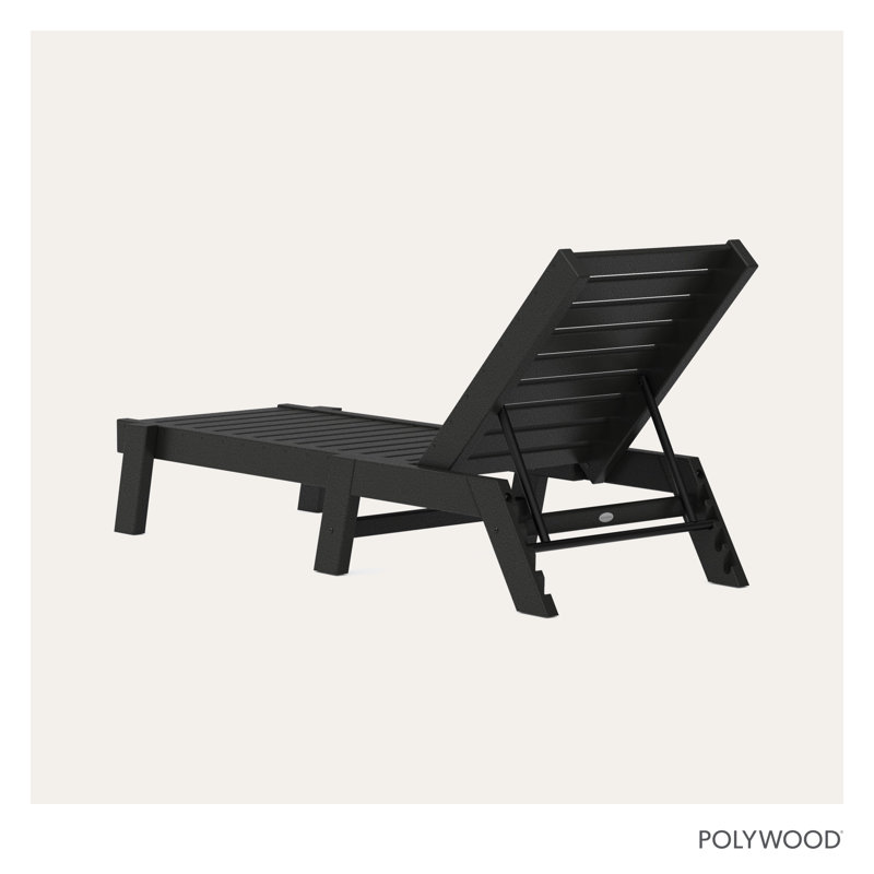 POLYWOOD Captain Chaise, Black