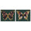 Gold Black Floral Butterfly 2 PC Giclee Art Set by Victoria Barnes