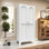 Armoire de rangement en acier de 61 pouces, grand casier en métal avec tablettes réglables, garde-robe robuste pour garage de bureau, armoire utilitaire facile à assembler