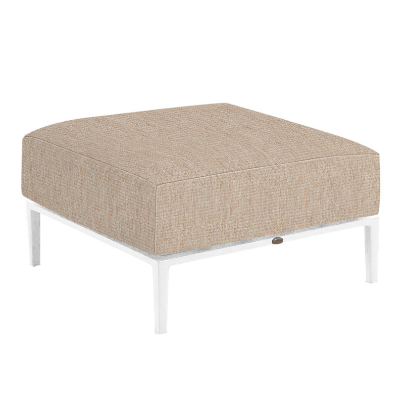 Repose-pieds Havana, Toile sable, Chalk/Natural Cane, No welt/Standard fill
