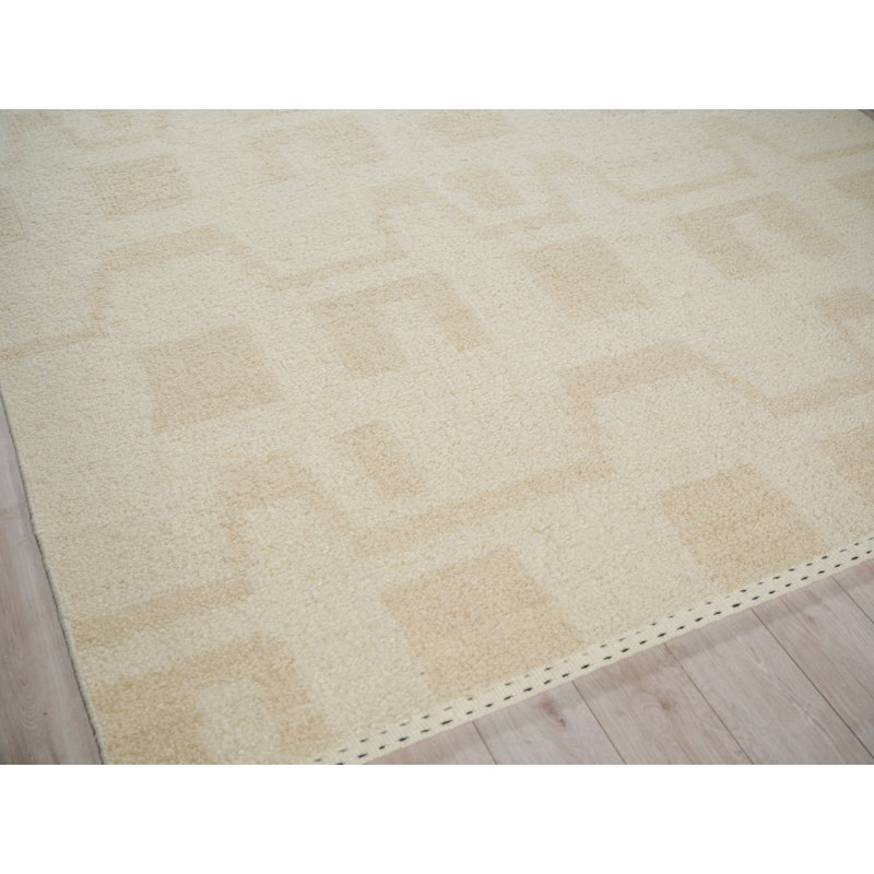 Sunstone flatweave Wool Ivory/Beige Area Rug, 14'X18'