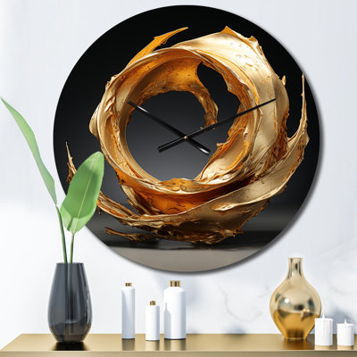 Horloge murale abstraite en spirale