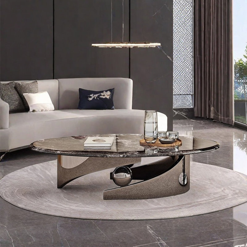 Table basse ovale de style italien