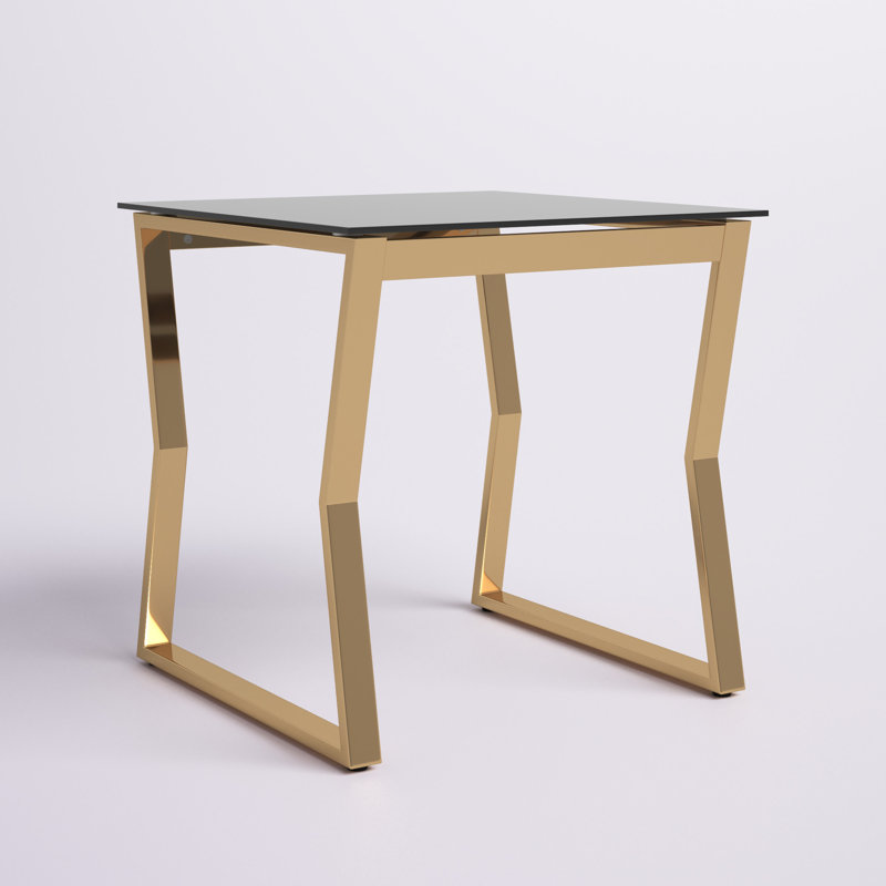 Table de bout Xander, Plateau noir / base or