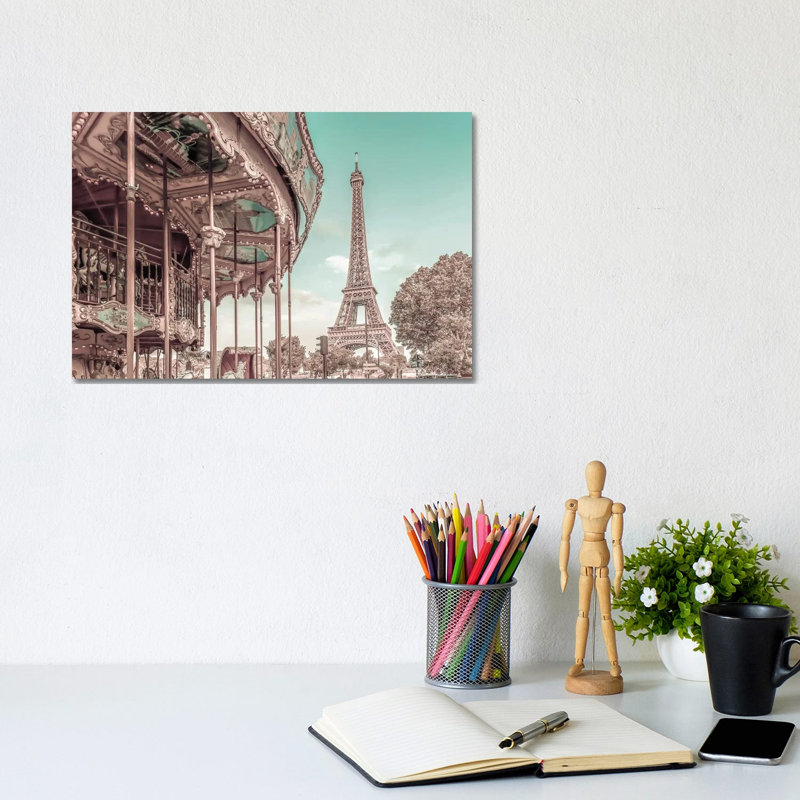Typical Paris | Urban Vintage Style by Melanie Viola - Wrapped Canvas Print, 20.32 cm H x 30.48 cm W