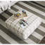 Repose-pieds carré de style transitionnel