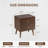Bagan 2 - Drawer Solid Wood Nightstand in Walnut
