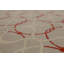 Tapis de zone en laine beige/rouge 6 pi x 9 pi one-of-kind à la main noué la Giacomo