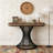 Accent Console Table Sofa Table with Geometric Metal Base