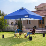 10x10ft. Portable Outdoor Pop Up Canopy with Wheel Carry Bag and Sandbags