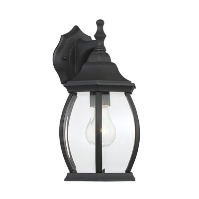 Alhaji 1 Light Wall Lantern in Black