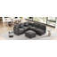 Canapé modulaire multi-formes en U et en L avec repose-pieds mobile et deux ports de chargement USB pour le salon-129493470