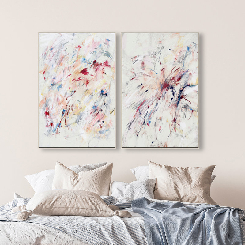 Feels Like Love Set Set by Oliver Gal, 50"H x 34"W, Silver Floater Frame
