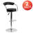 Damian Contemporary Vinyl Adjustable Height Barstool with Arms and Chrome Base-31020377