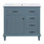 Meuble-lavabo 36 po avec plateau en céramique Vaimi-218284744
