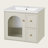 24" Wall-Mounted Bathroom Vanity with Ceramic Sink, 2 Drawers, Soft-Close Door-1893142829