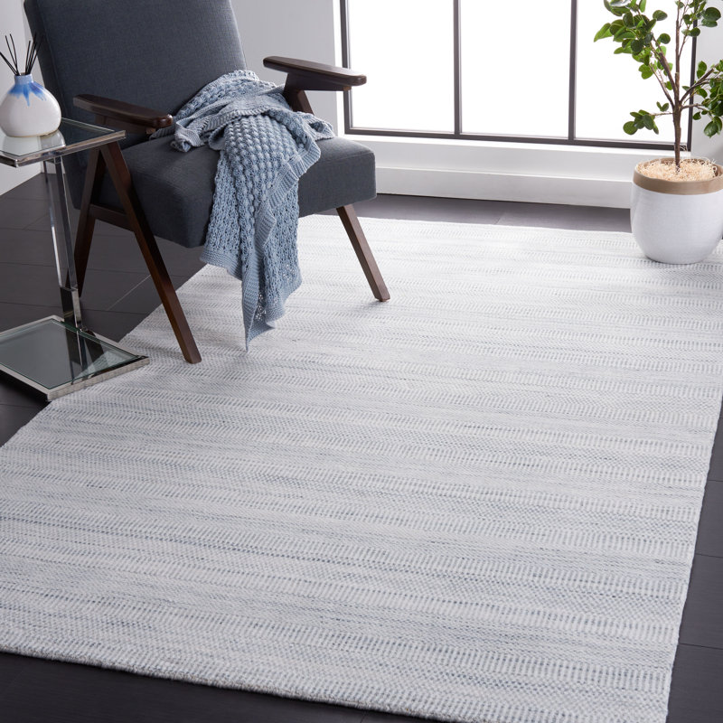 Tapis de couleur unie tissé à la main Jimison Performance, Rectangle 6 pi x 9 pi