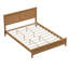 Lit plateforme moderne en bois massif avec tête de lit, lattes de bois robustes, aucun sommier requis, assemblage facile, espresso-114764017-114764015