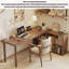 Bureau en L en bois massif avec compartiments de rangement-686737920