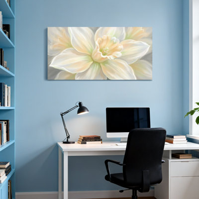 Plants & Flowers Soft White Daffodil Floral Art Print
