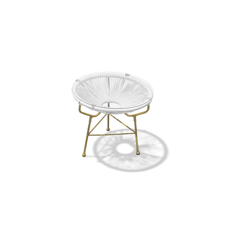 Table d'appoint Ehrlich, Or, Éclairage blanc
