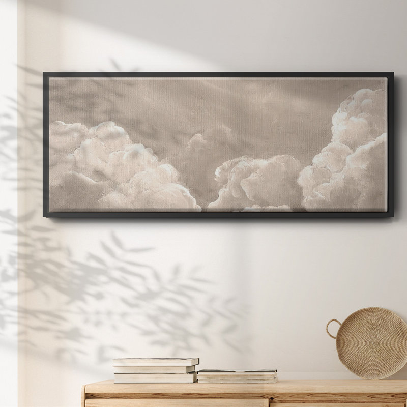 Painted Clouds II- Framed Canvas, 20" H x 50" W