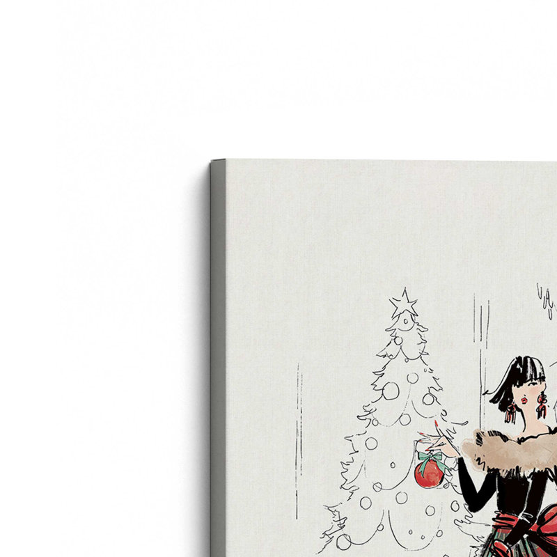 Festive Fashionista II, reproduction sur toile dans un cadre poli, Toile tendue, H 18 po x l 12 po x P 1,25 po