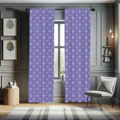 Oriental Semi-Sheer Rod Pocket Sliding Panels