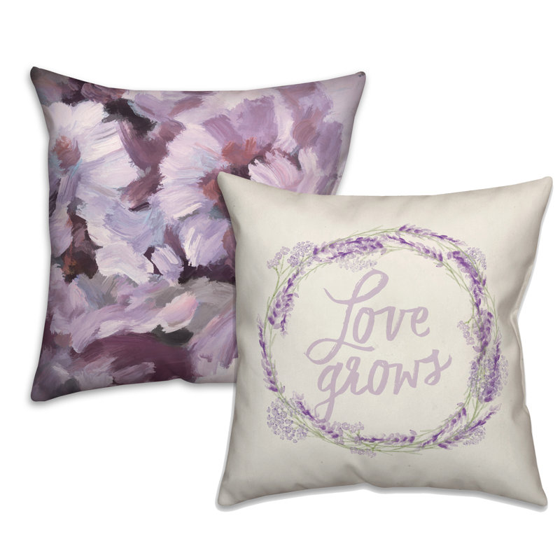 Housse de coussin Abstract Floral - ensemble de 2