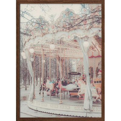 "Paris Carousel III" Framed Textured Wall Art
