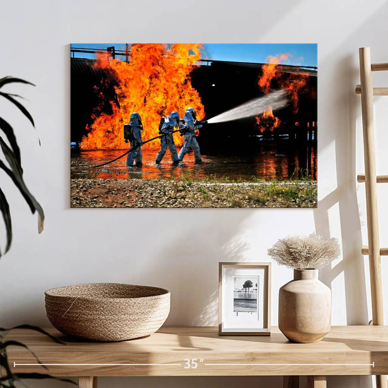 Simulated Fire Emergency, 16" H x 24" W
