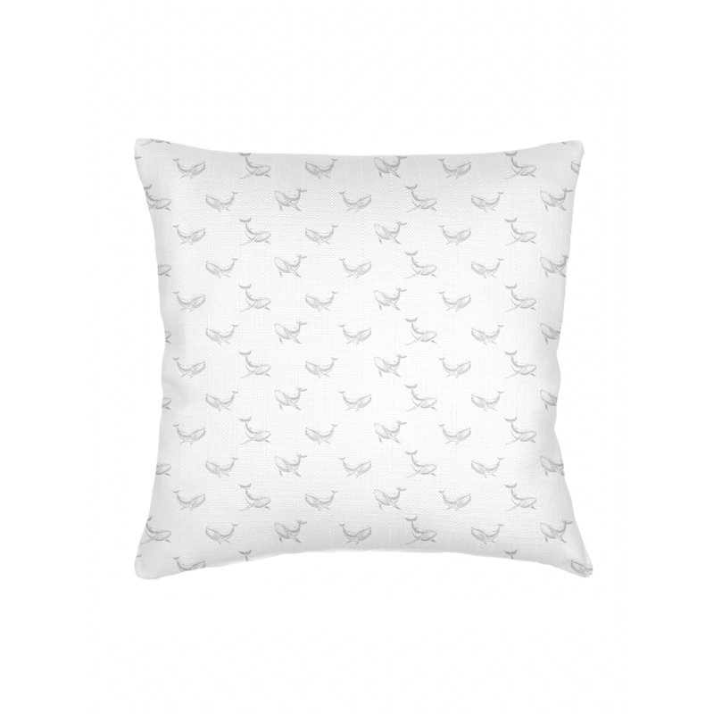 Printed Pillows Linen Animal Print Accent Pillow, Gray, Square 26", Polyester