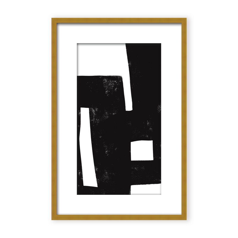 Abstract I Was Never There by  - Picture Frame Painting on Paper, 36" H x 24" W x 1.125" D, Framed Print, Black