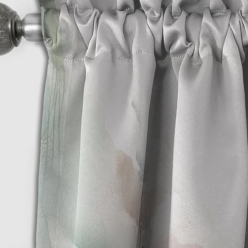 Green And Cream Essence Of Modernity II - Abstract Marble Blackout Abstract Curtain - 1 Panel, 52" W x 108" L