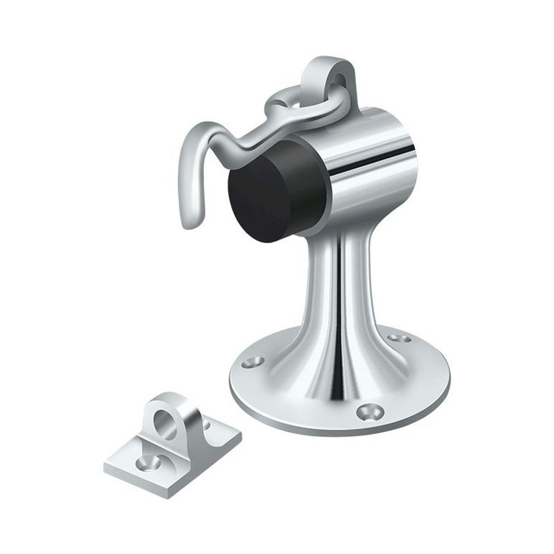 Pare-chocs de sol Deltana SAHF358U26 avec support, laiton massif en chrome poli, Chrome poli