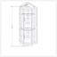 Vitrine de coin lumineuse avec portes et tablettes en verre trempé - rangement élégant en chêne pour le salon et la chambre à coucher - chêne