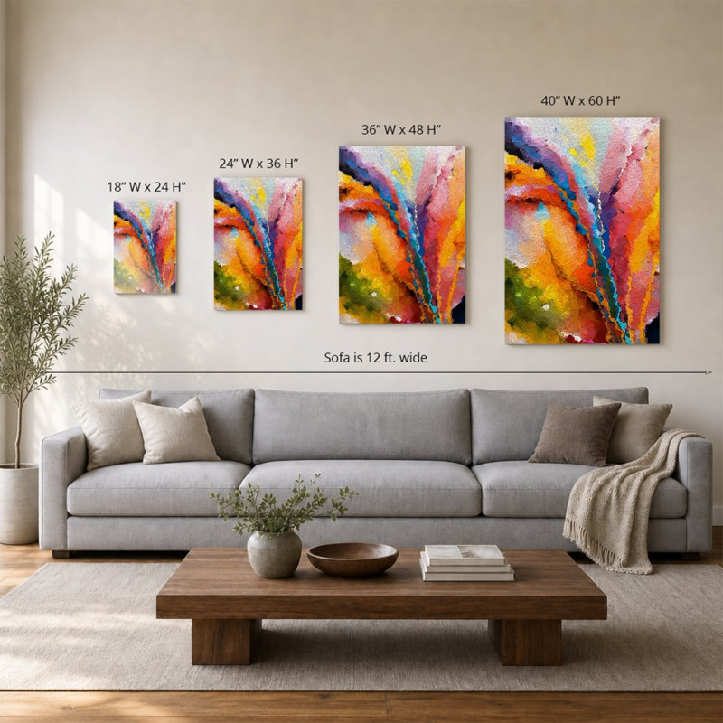 Philippiens 4: 19. «His Promise To Fourn» par Mark Lawrence, reproduction, H 48 po x l 28 po x P 1,5 po, Toile tendue