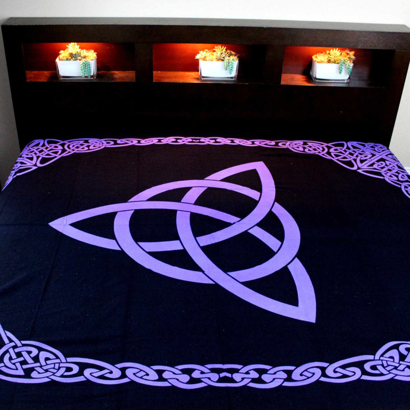 Tapisserie en coton Celtic Tie Dye, H 70 po x l 104 po, Mauve