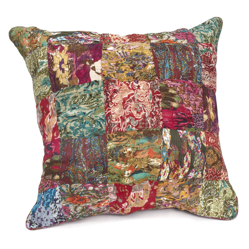 Patchwork Cotton Throw Pillow