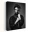 Art mural contemporain abstrait noir et blanc-184343575