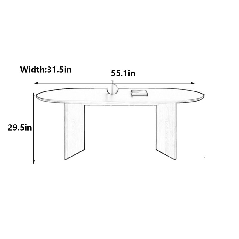 Table de salle à manger Retro, Noir, noir, noir, noir, H 29,5 po x L 55,1 po x l 31,5 po