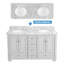 Ensemble de meuble-lavabo simple 60 po avec plateau Sabela