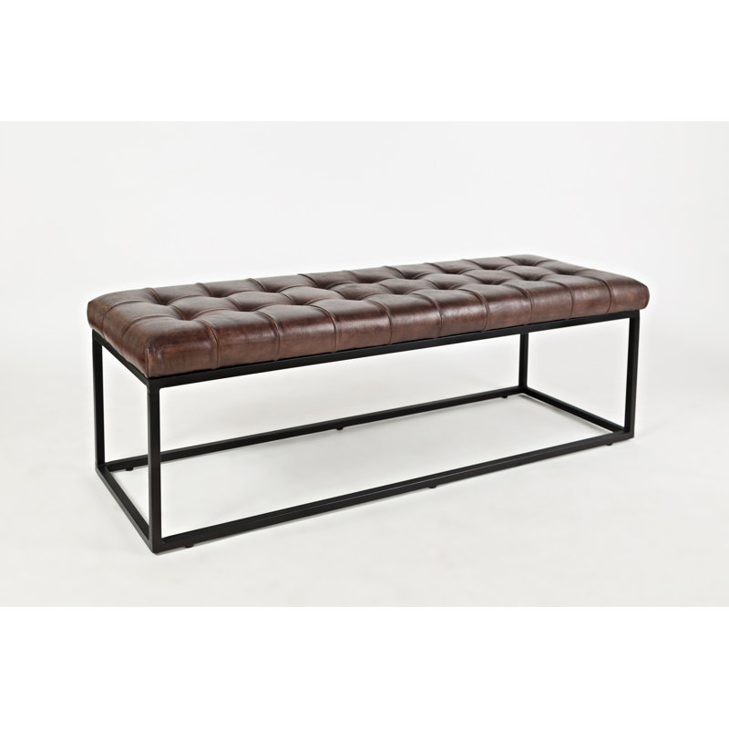 Kellner Upholstered Bench, Dark Siena