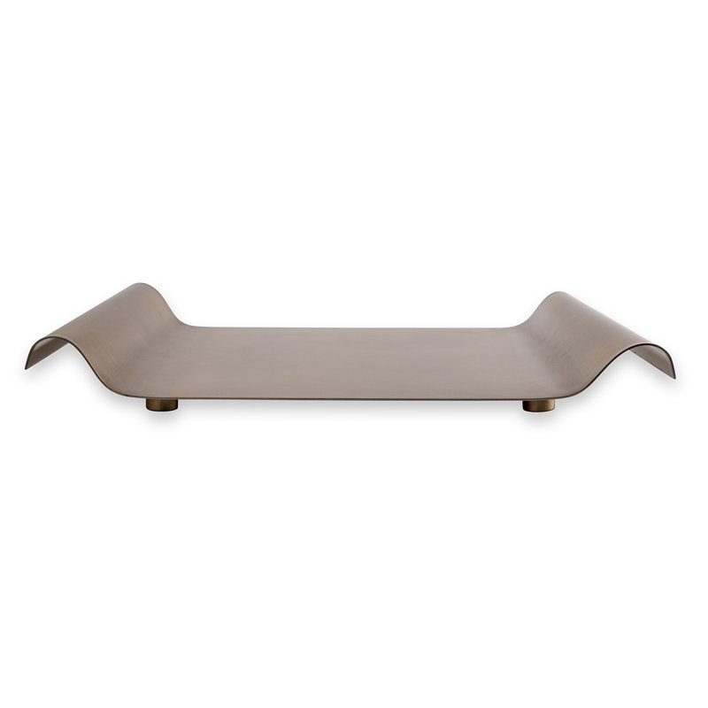 Quinton Steel Decorative Tray, Brass