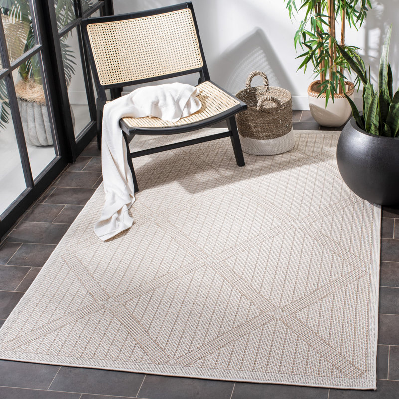 Tapis d'intérieur / extérieur à motif géométrique Kircher Performance, Rectangle 2 pi x 3 pi