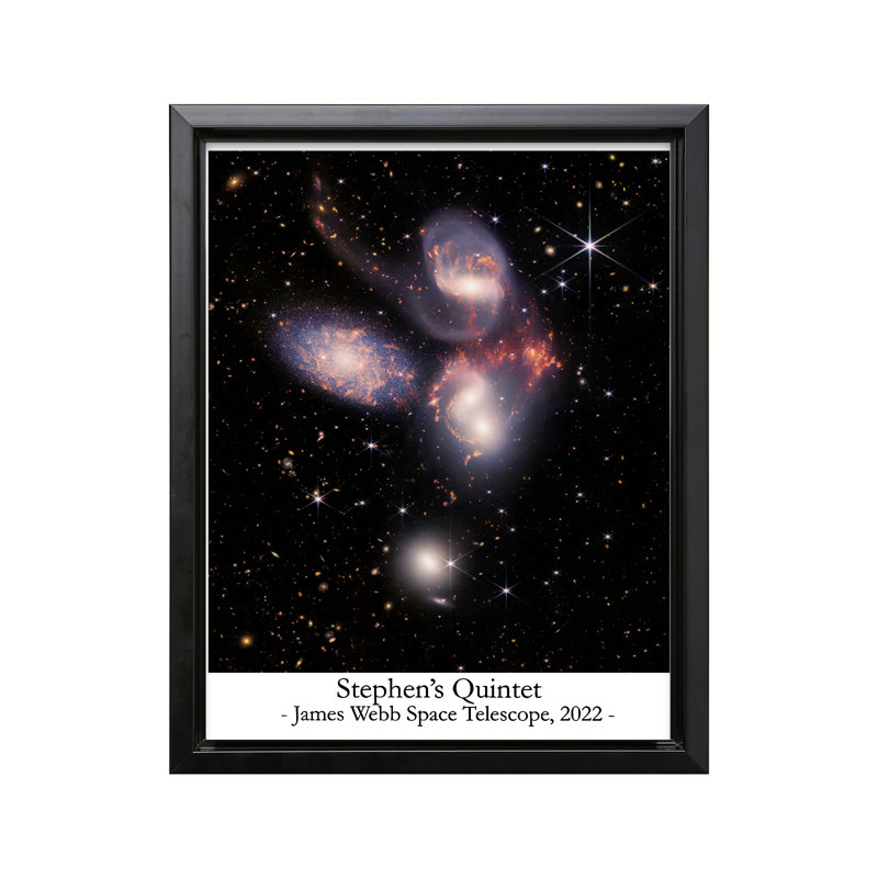 Télescope spatial James Webb, 24"H x 32"W, Canvas, Black Framed