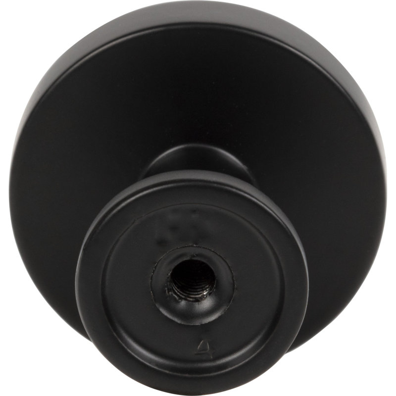 Richard Round Knob, Matte Black, 1 1/4"
