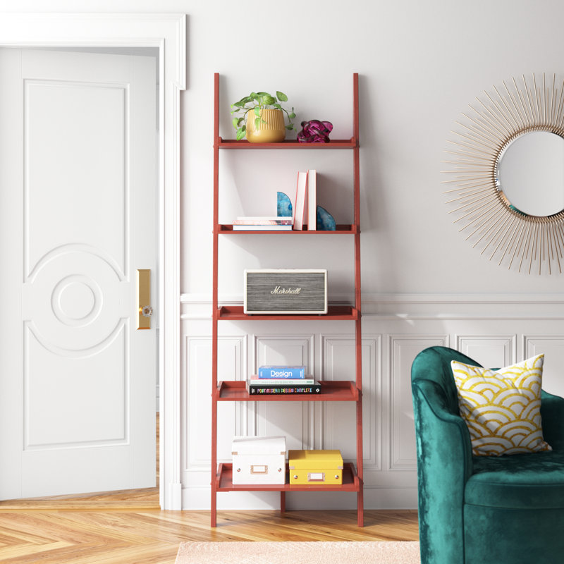 Alainnah Ladder Bookcase, Cherry